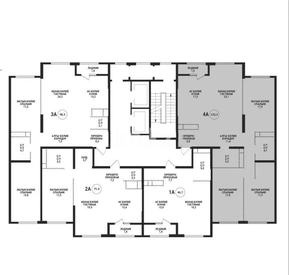Продажа 4-комнатной квартиры, 122.3 м² в Алматы