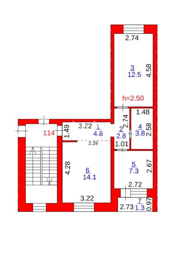 Аренда 2-комнатной квартиры, 46.6 м² в Караганде - фото 10