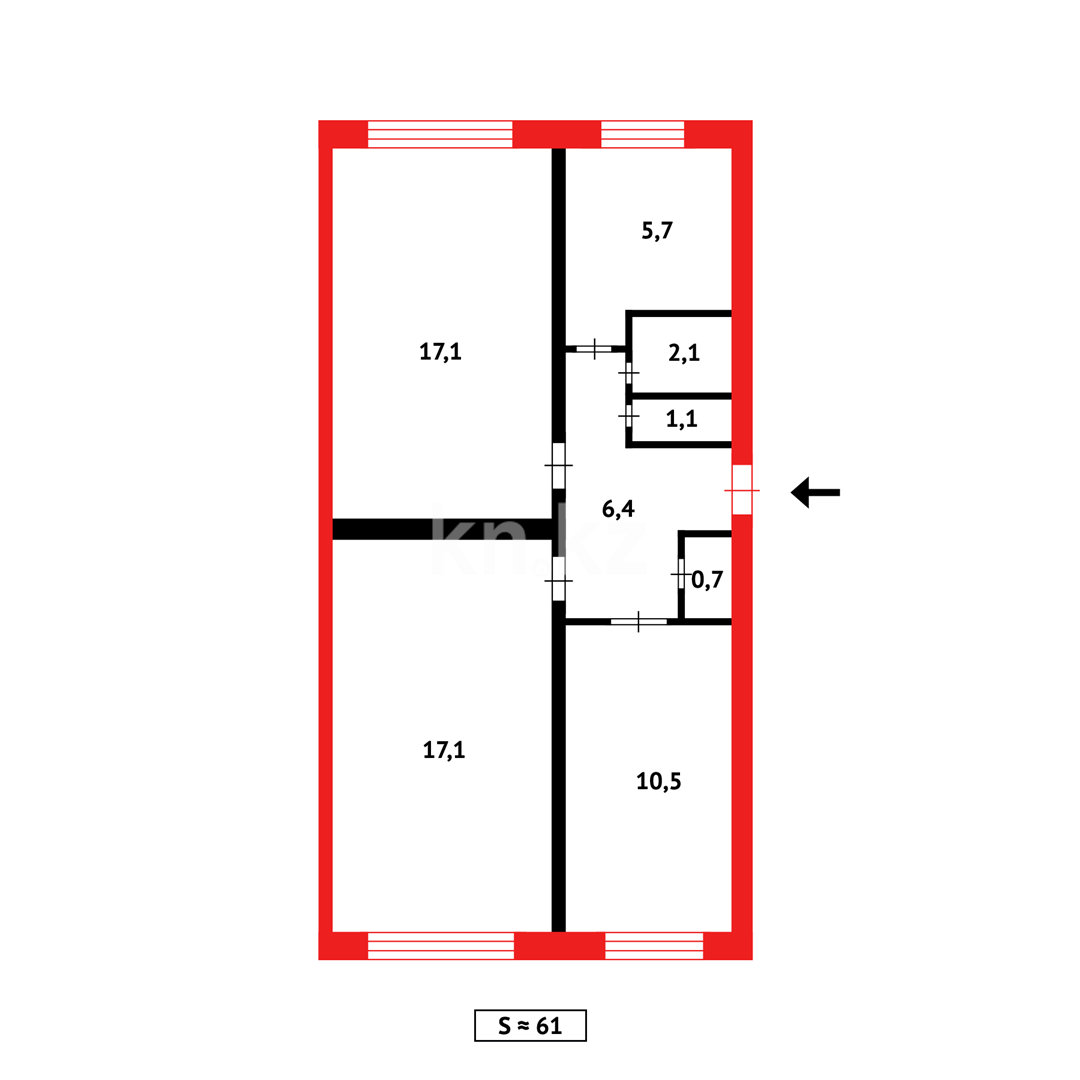 Продажа 3-комнатной квартиры, 64 м² в Сарани - фото 8