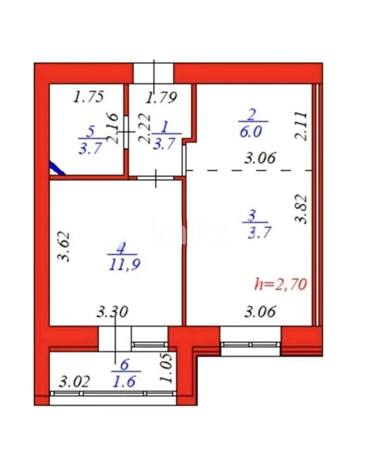 Продажа 2-комнатной квартиры, 38.6 м² в Астане - фото 6