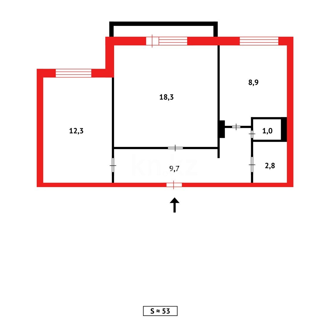 Продажа 2-комнатной квартиры, 54 м² в Караганде - фото 12