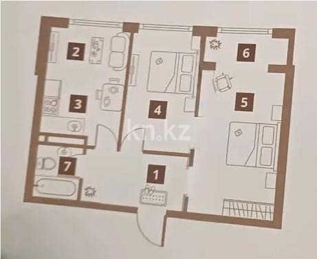 Продажа 2-комнатной квартиры, 52 м², ул. Бурундайская, дом  91а в Алматы