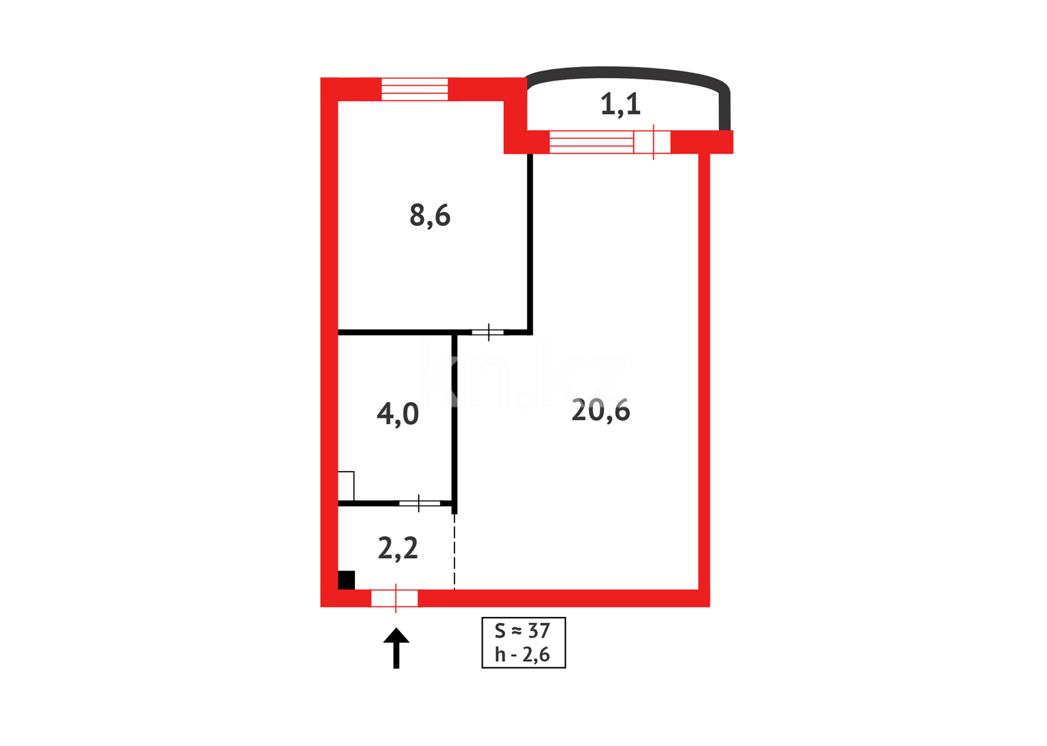 Продажа 1-комнатной квартиры, 36.5 м², ул. Асана Кайгы в Астане - фото 10