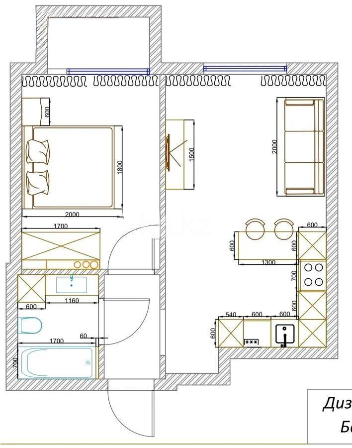 Продажа 2-комнатной квартиры, 39 м², ул. Е-36, дом  5 в Астане - фото 5