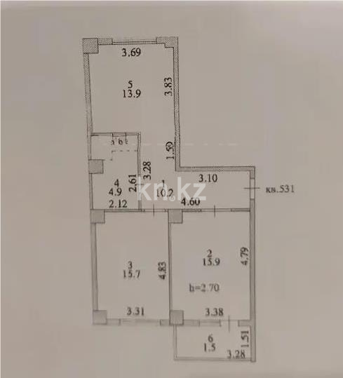 Продажа 2-комнатной квартиры, 63.4 м² в Астане - фото 6