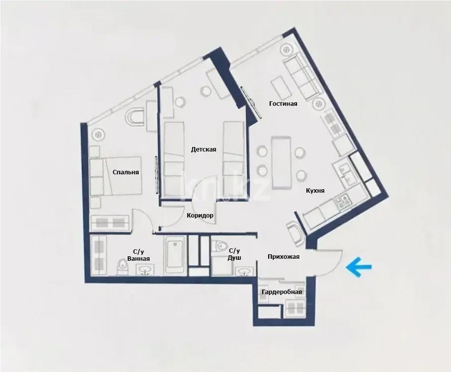 Продажа 3-комнатной квартиры, 74 м² в Алматы - фото 7