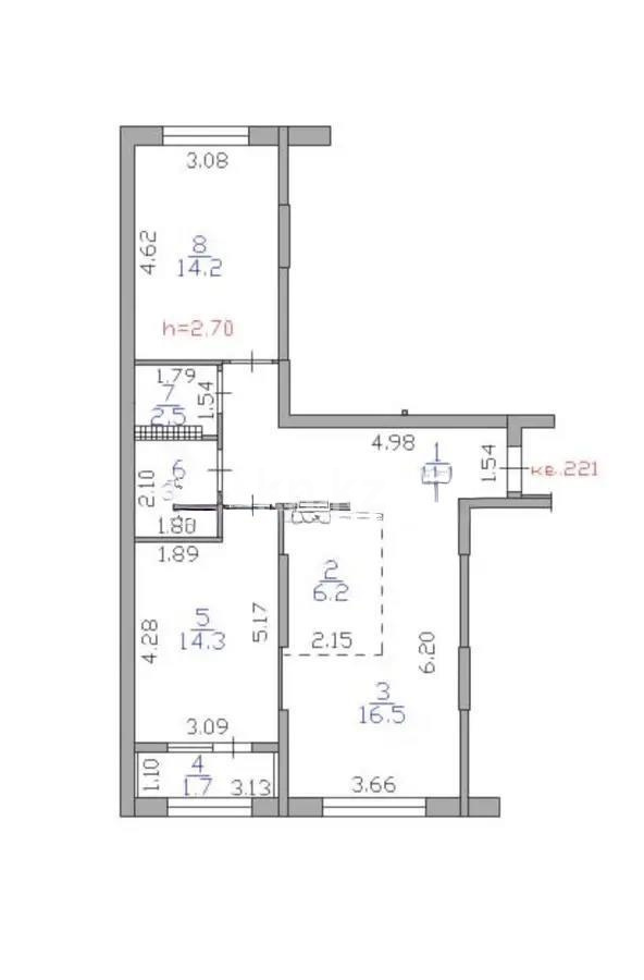 Продажа 3-комнатной квартиры, 70.3 м² в Алматы