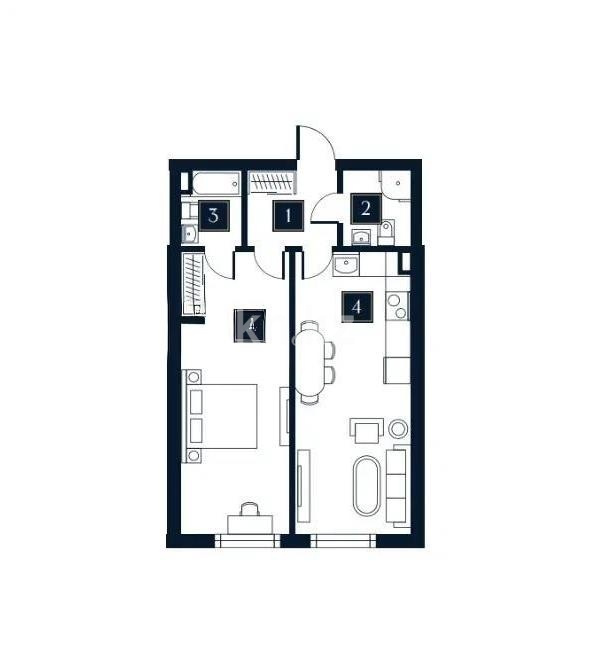 Продажа 2-комнатной квартиры, 60 м² в Алматы