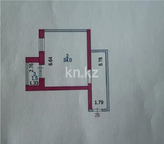 Продажа 1-комнатной квартиры, 47 м² в Караганде - фото 3