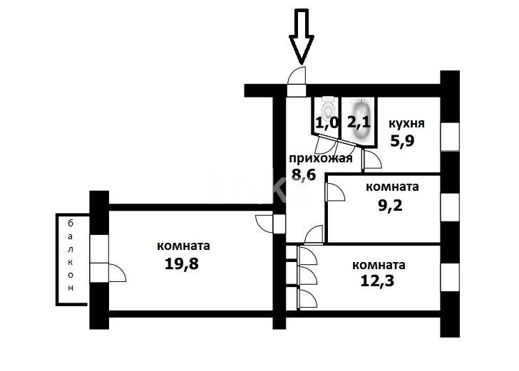 Продажа 3-комнатной квартиры, 61 м² в Усть-Каменогорске - фото 32