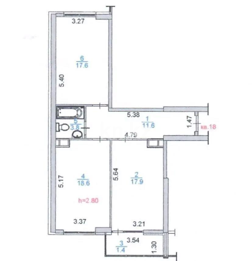 Продажа 2-комнатной квартиры, 70.9 м², мкр-н Шугыла, дом  340/35 в Алматы