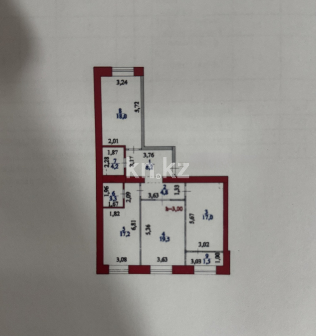 Продажа 3-комнатной квартиры, 94 м², пр. Тауелсыздык, дом  25/1 - ул. Шарля де Голля в Астане - фото 11