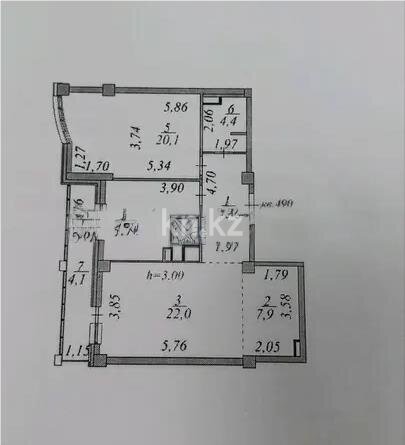 Продажа 3-комнатной квартиры, 80.1 м² в Астане - фото 2