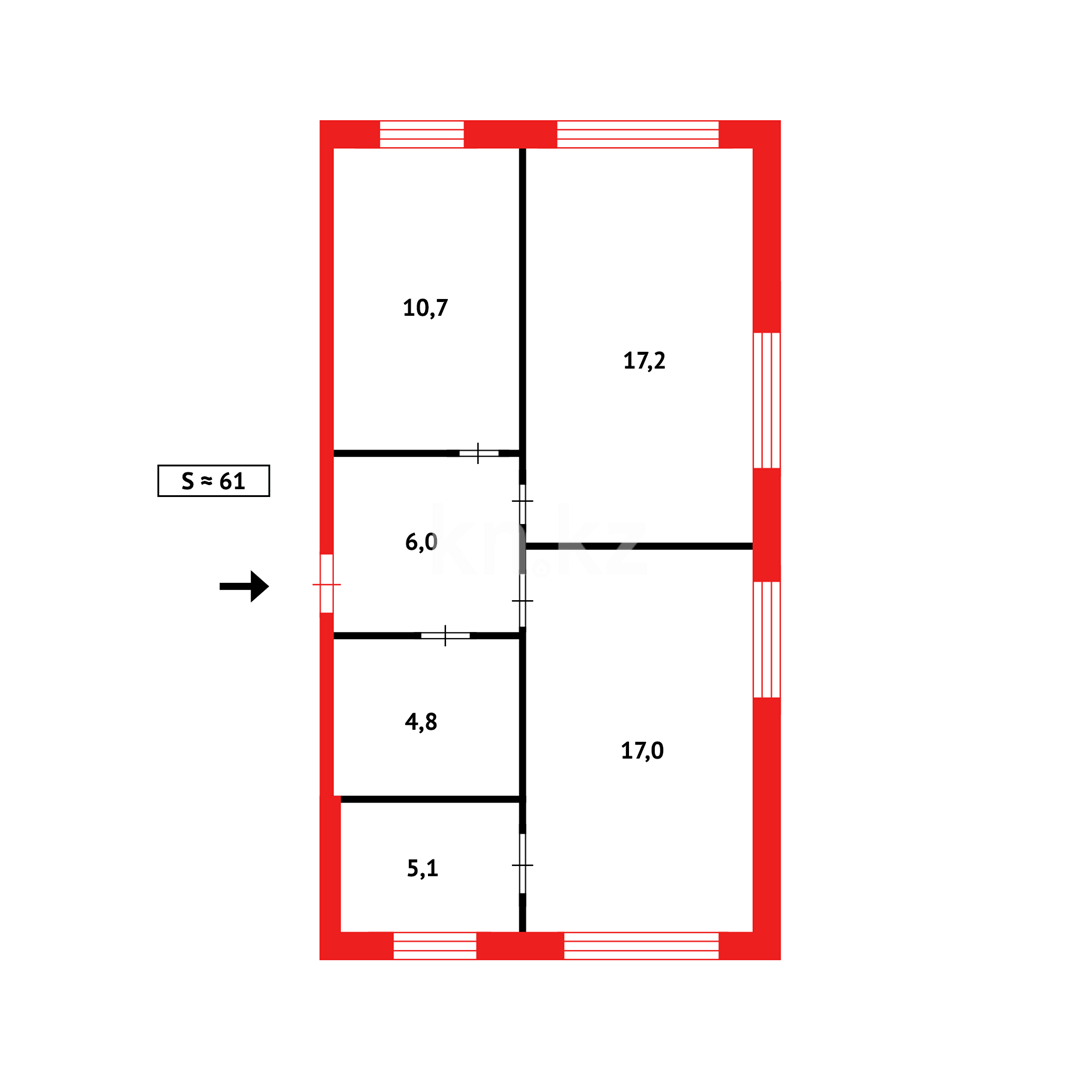 Продажа 3-комнатной квартиры, 61 м² в Темиртау - фото 16