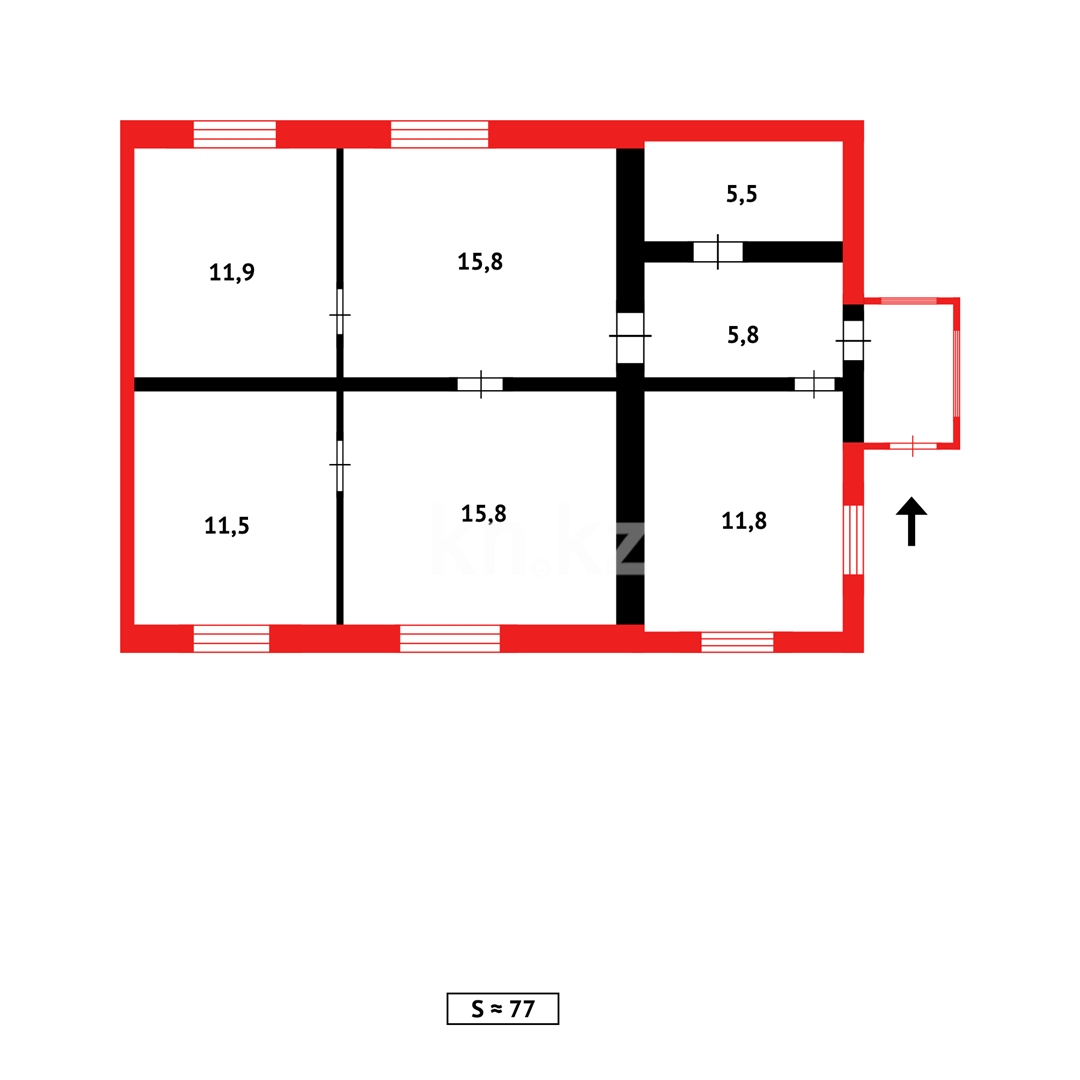 Продажа 4-комнатного дома, 78 м² в Караганде - фото 15