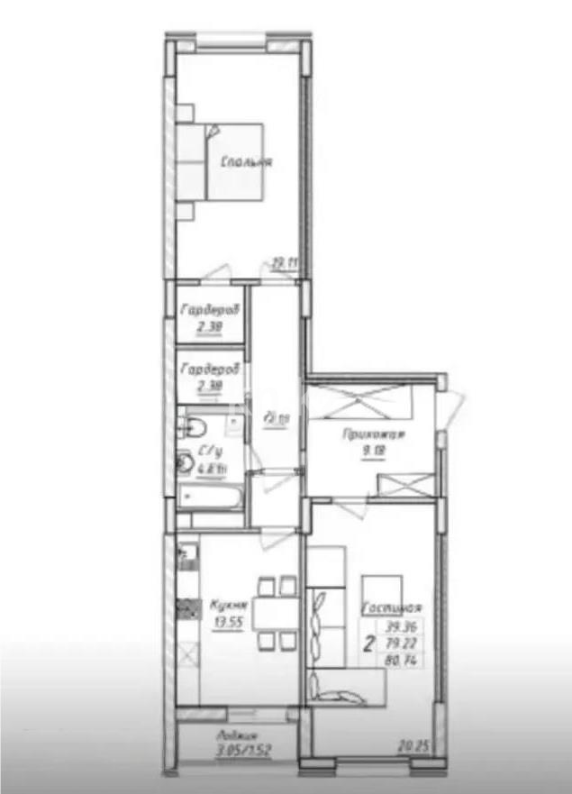 Продажа 2-комнатной квартиры, 80.74 м² в Астане - фото 5