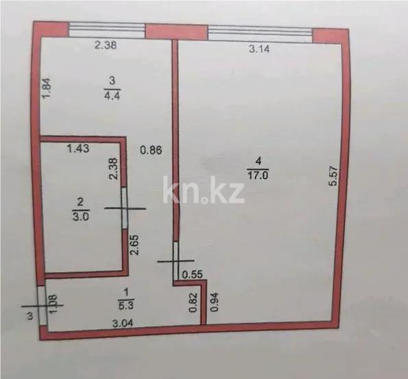 Продажа 1-комнатной квартиры, 29 м² в Караганде - фото 4