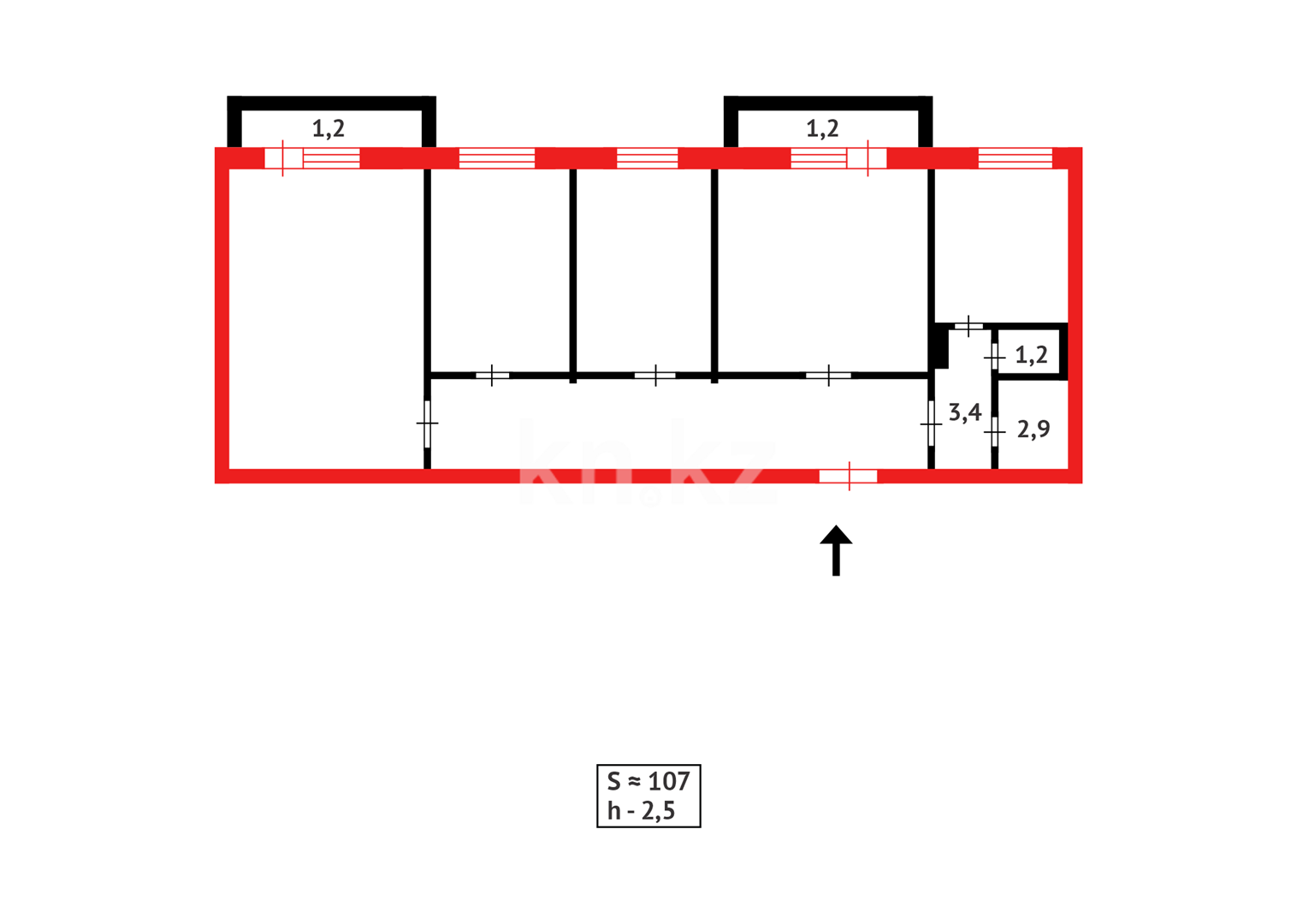 Продажа 4-комнатной квартиры, 107 м² в Темиртау - фото 22