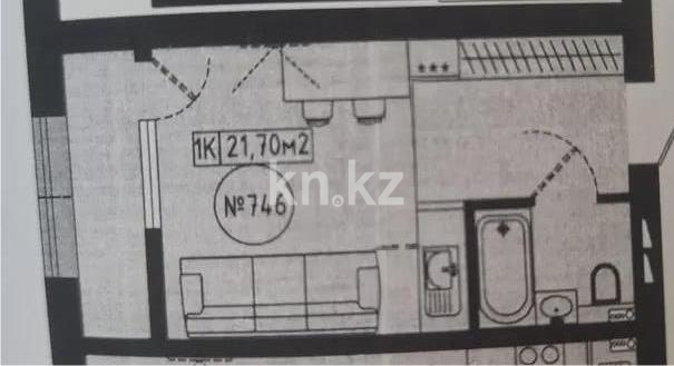 Продажа 1-комнатной квартиры, 22 м² в Астане