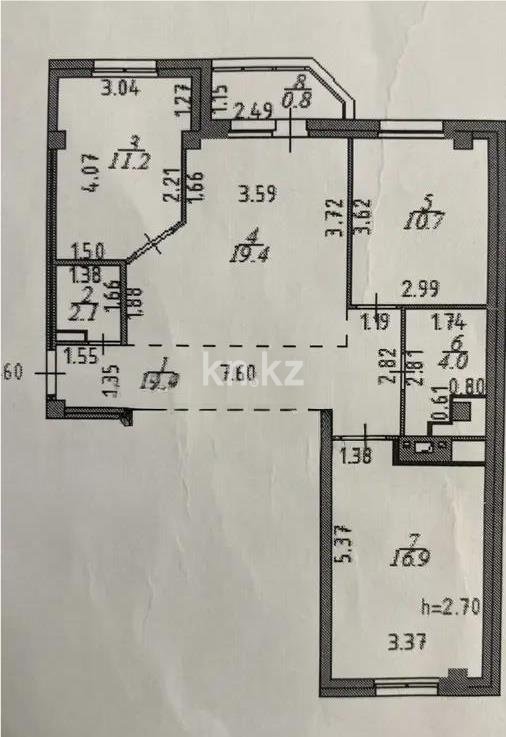 Продажа 3-комнатной квартиры, 77 м² в Астане - фото 7
