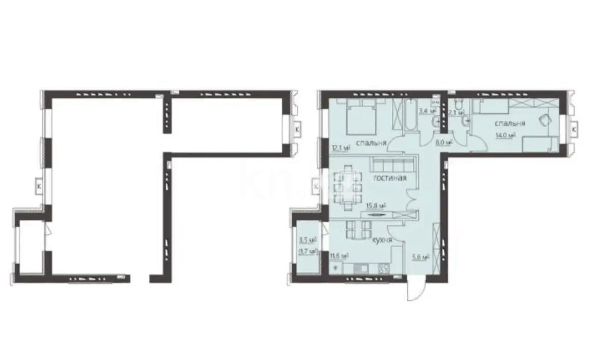 Продажа 3-комнатной квартиры, 78 м² в Караганде