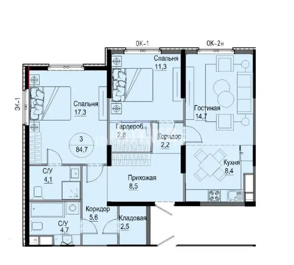 Продажа 3-комнатной квартиры, 85 м², ул. Утепова, дом  31 в Алматы