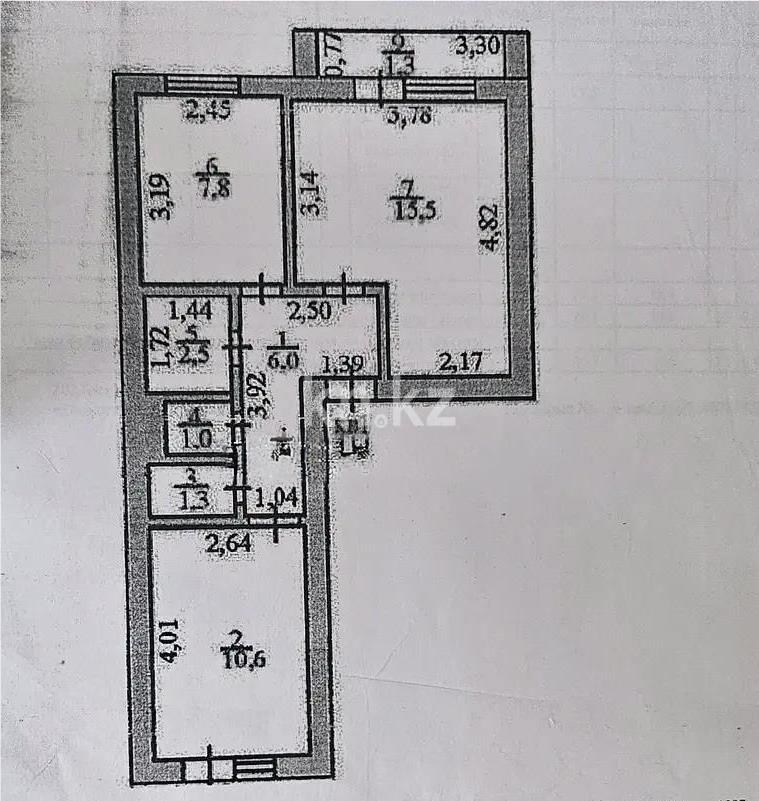 Продажа 2-комнатной квартиры, 46.8 м² в Астане