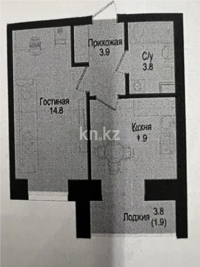 Продажа 1-комнатной квартиры, 33 м² в Астане