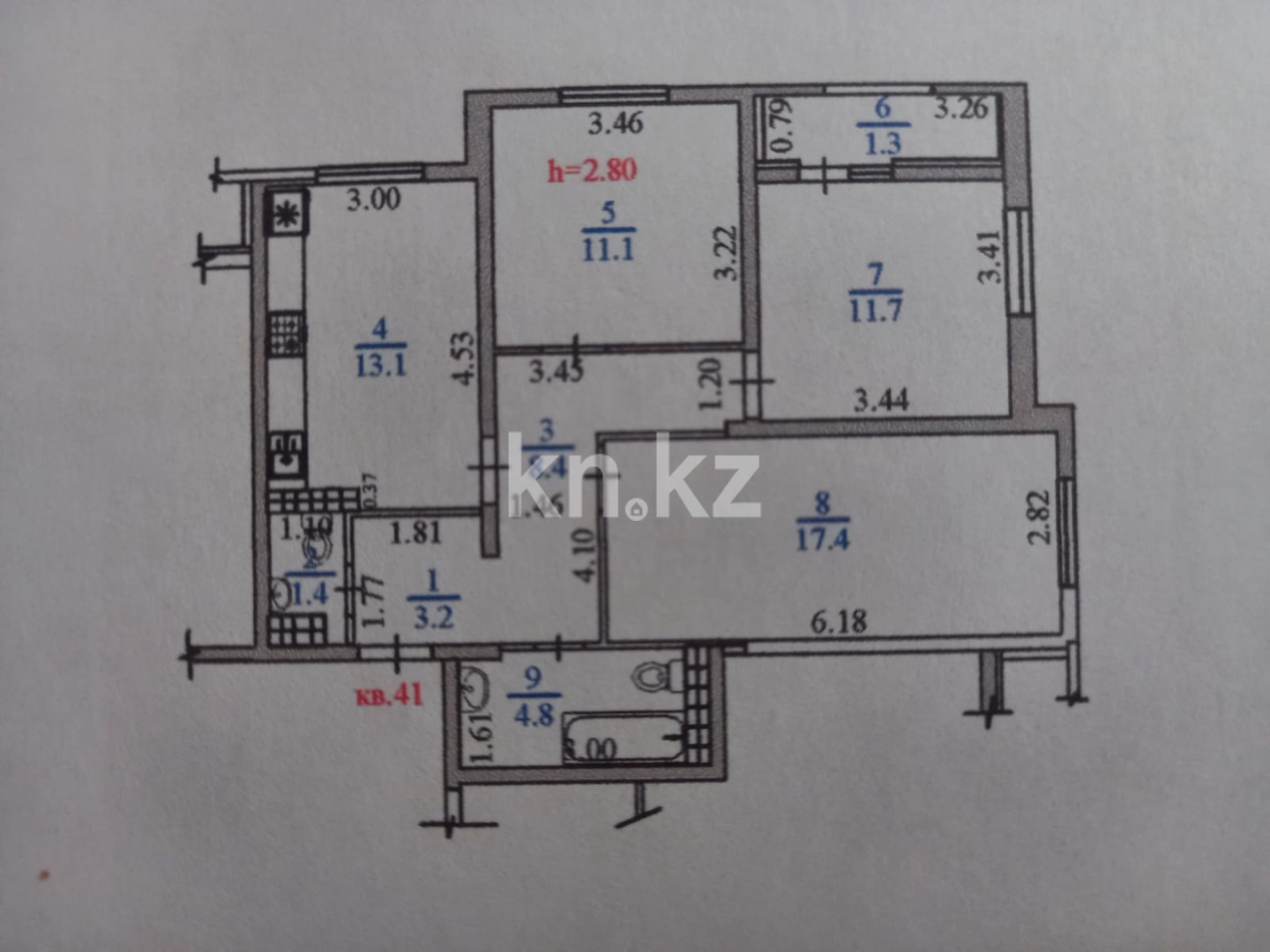 Продажа 3-комнатной квартиры, 72.4 м² в Алматы - фото 6