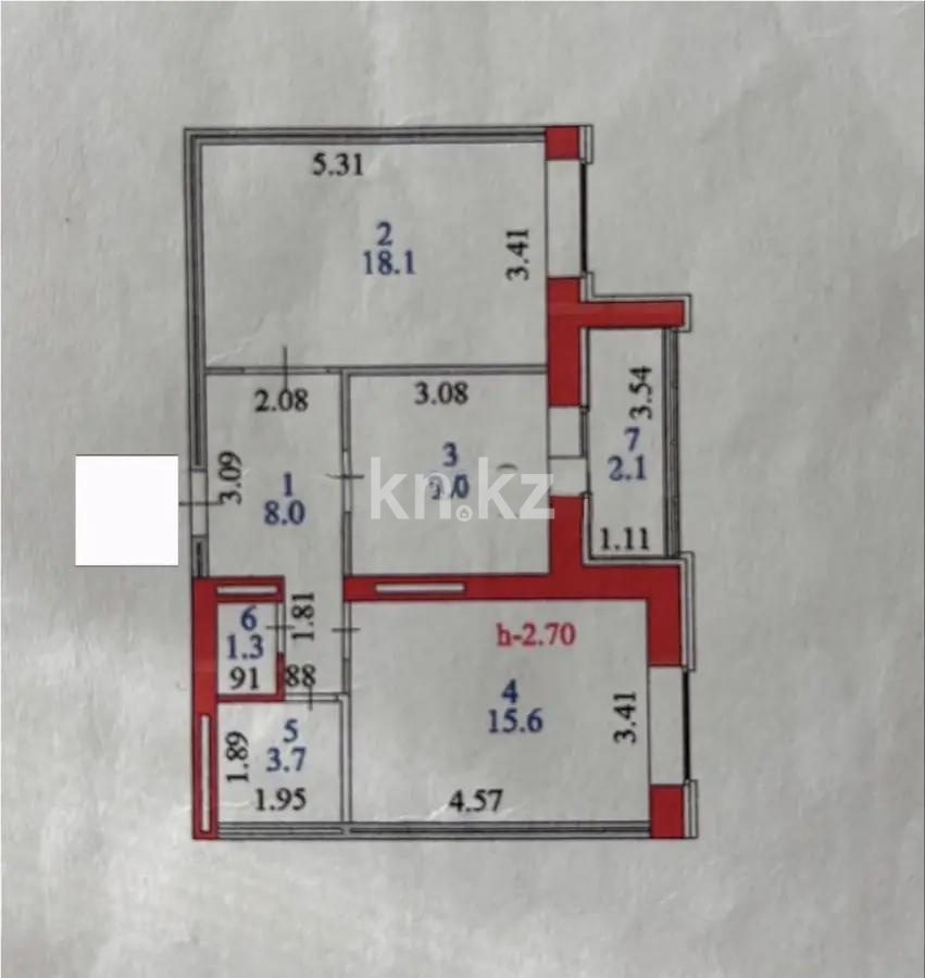 Продажа 2-комнатной квартиры, 58.4 м² в Астане - фото 6