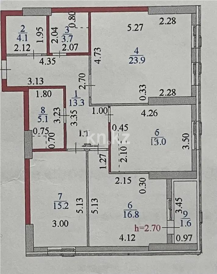 Продажа 3-комнатной квартиры, 98 м² в Астане - фото 4