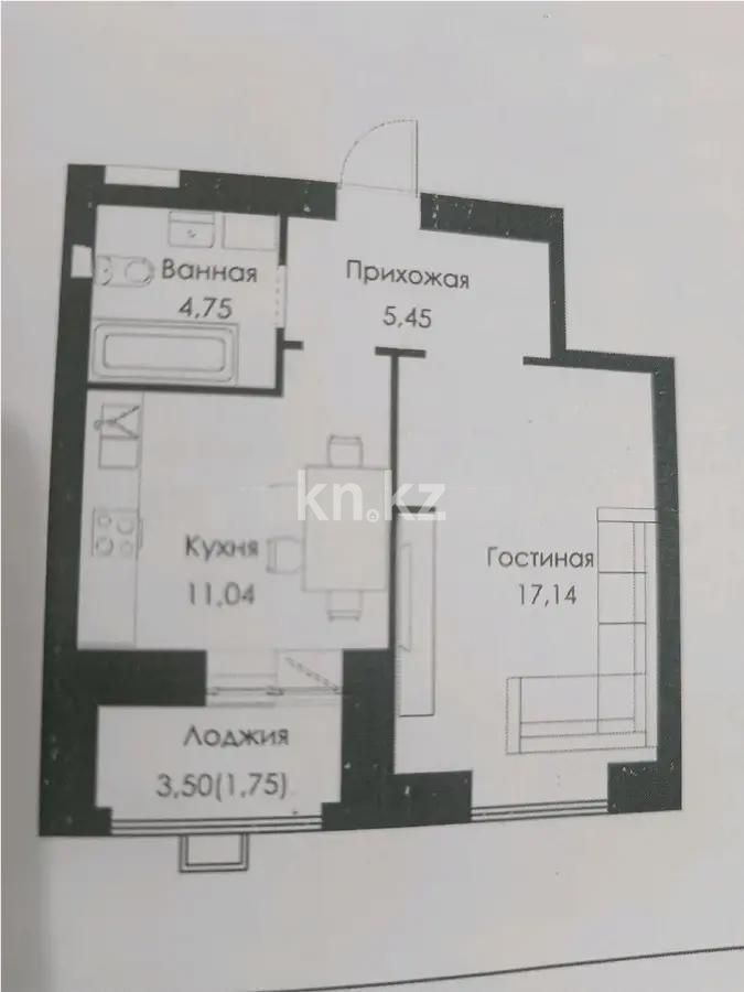 Продажа 1-комнатной квартиры, 40 м² в Астане