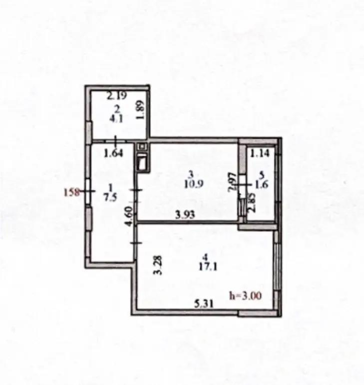 Продажа 1-комнатной квартиры, 41.2 м², ул. Асфендиярова, дом  7 в Астане - фото 4