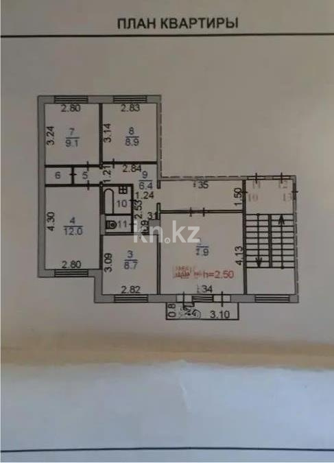 Продажа 4-комнатной квартиры, 76 м² в Караганде