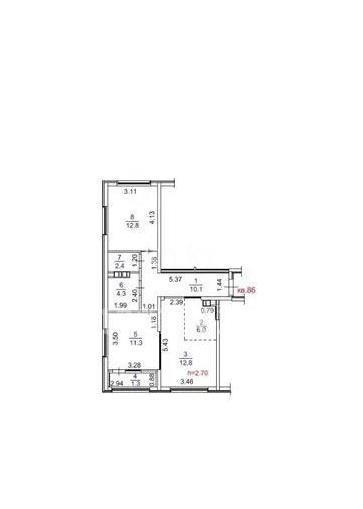 Продажа 2-комнатной квартиры, 61 м², мкр. Гажайып, дом  11/15а в Алматы