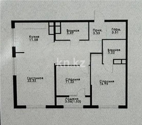 Продажа 3-комнатной квартиры, 92 м² в Алматы