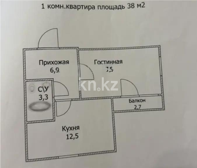 Продажа 1-комнатной квартиры, 38 м² в Астане - фото 4