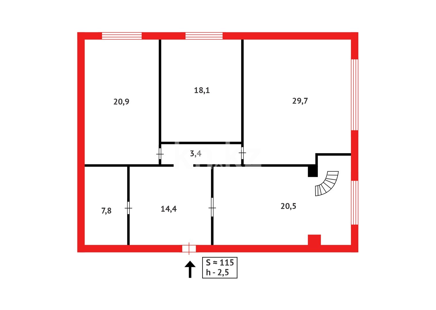 Продажа 3-комнатной квартиры, 115 м² в Астане - фото 11