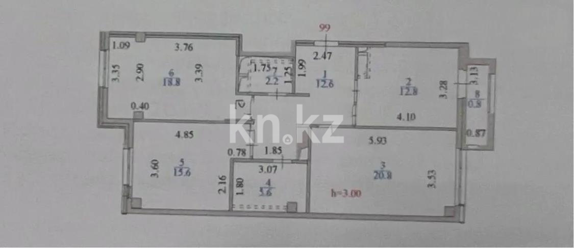 Продажа 3-комнатной квартиры, 90 м² в Астане - фото 3