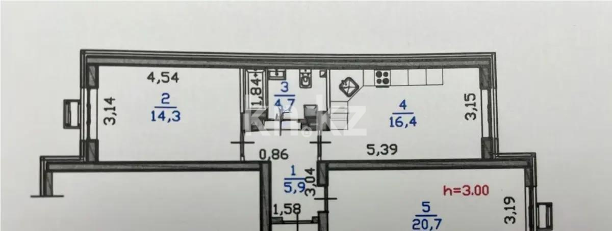 Продажа 2-комнатной квартиры, 62 м², пр. Райымбека, дом  351/1 в Алматы - фото 2