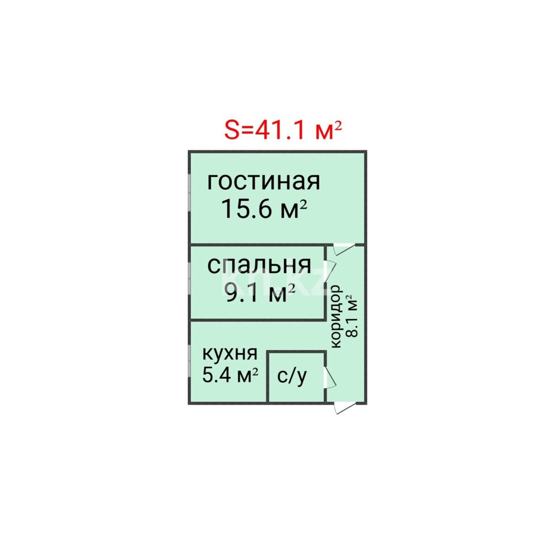 Продажа 2-комнатной квартиры, 41.1 м² в Костанае - фото 2