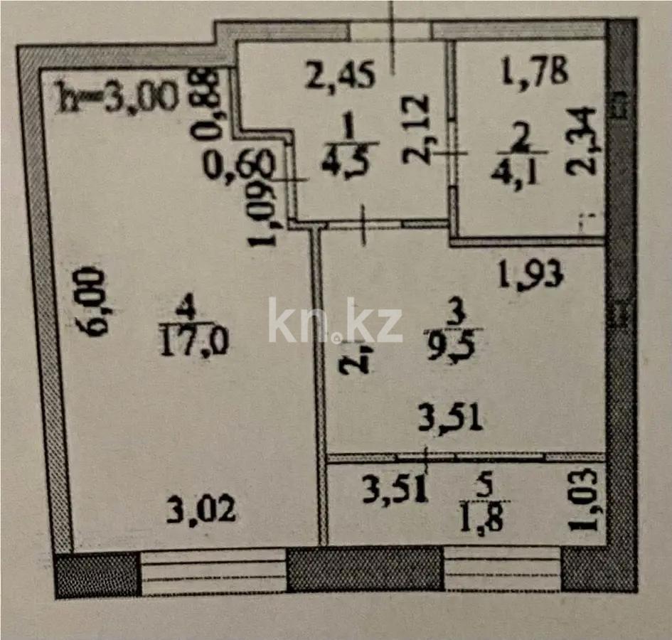 Продажа 1-комнатной квартиры, 36.9 м², ул. Серкебаева, дом  49 в Астане