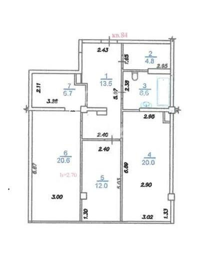 Продажа 3-комнатной квартиры, 84 м², ул. Толе би, дом  189/3 в Алматы