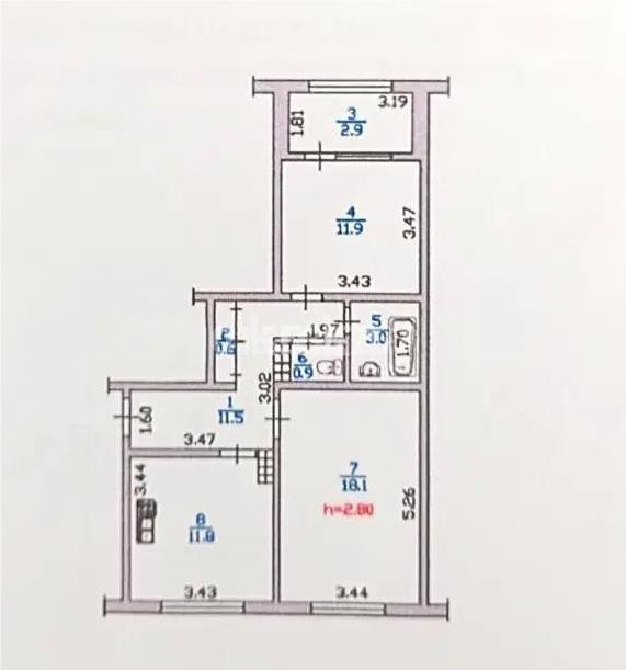Продажа 2-комнатной квартиры, 61 м² в Алматы - фото 2