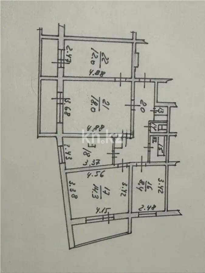 Продажа 4-комнатной квартиры, 73.9 м², мкр-н 4, дом  10 в Алматы - фото 8