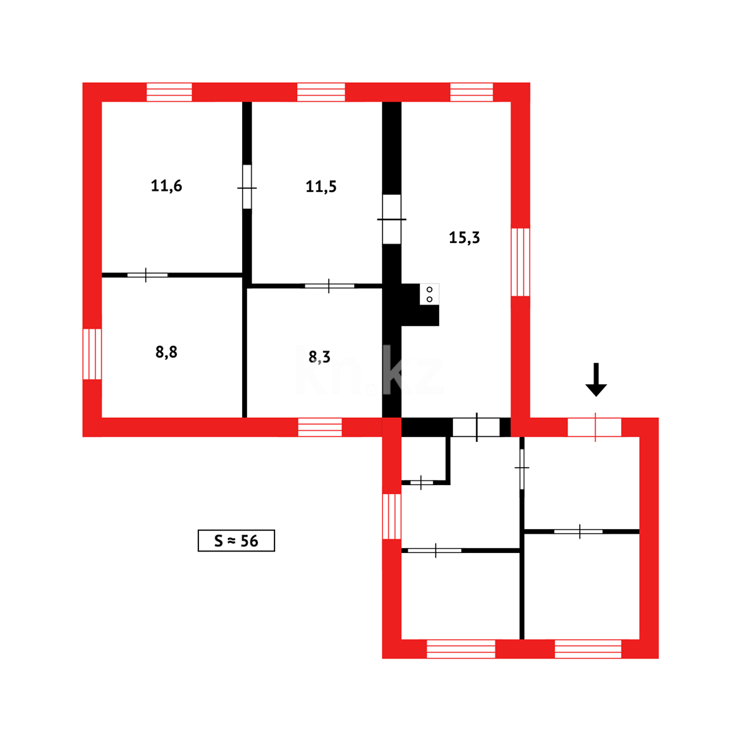 Продажа 4-комнатного дома, 70 м², ул. Розы Люксембург в Караганде - фото 20