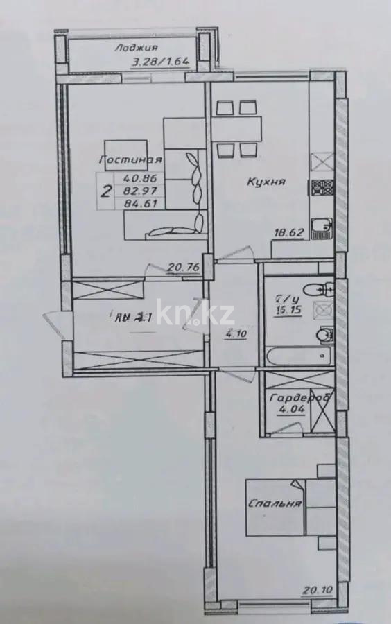 Продажа 3-комнатной квартиры, 85 м², ул. Казыбек би, дом  21 в Астане
