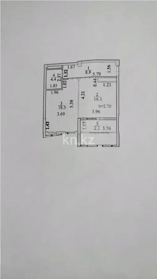 Продажа 1-комнатной квартиры, 50 м², ул. Нуршайыкова, дом  6 в Астане