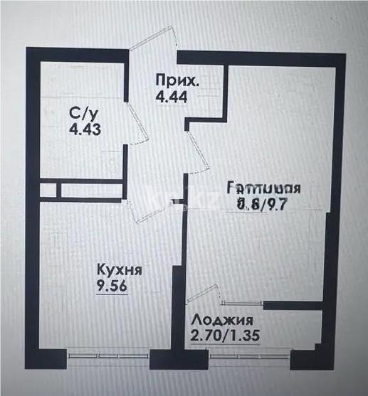 Продажа 1-комнатной квартиры, 35 м², ул. Толе би, дом  290/1 в Алматы