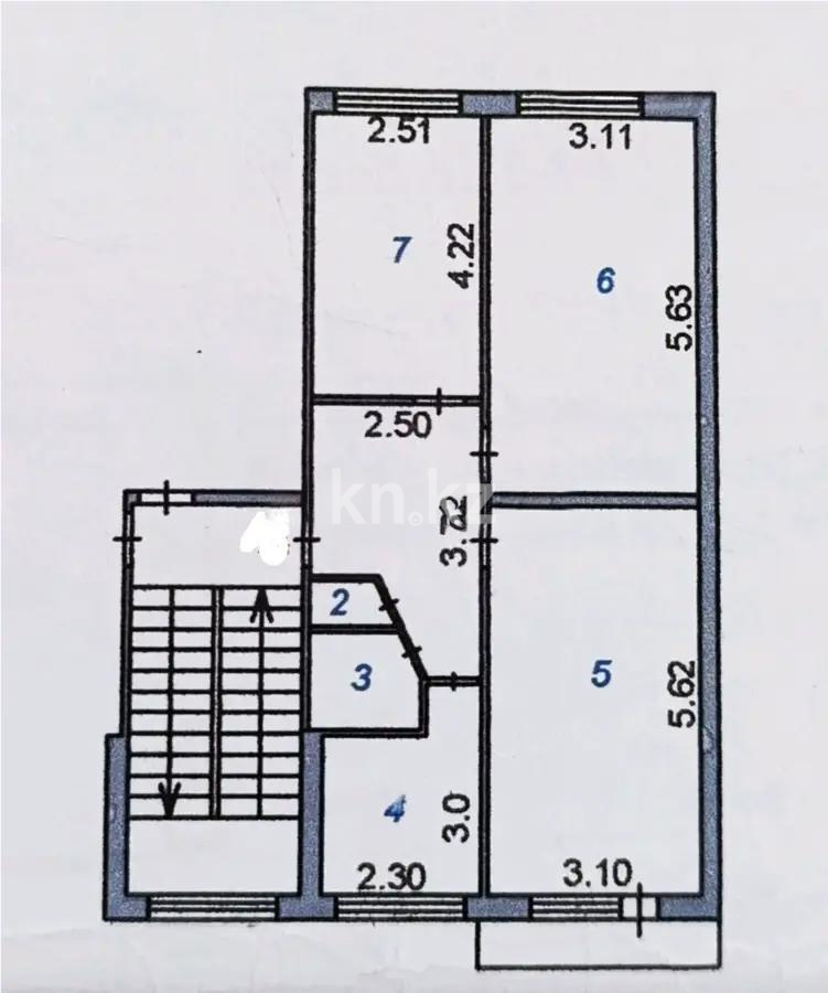 Продажа 3-комнатной квартиры, 62 м², мкр-н 23, дом  37 в Караганде - фото 8